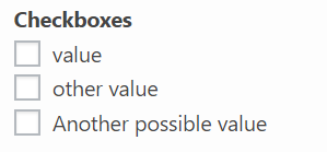 Widget Form series of Checkboxes