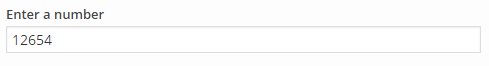 Widget Form Number Input