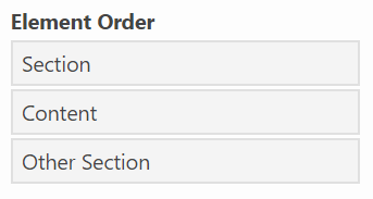 Widget Form Ordering