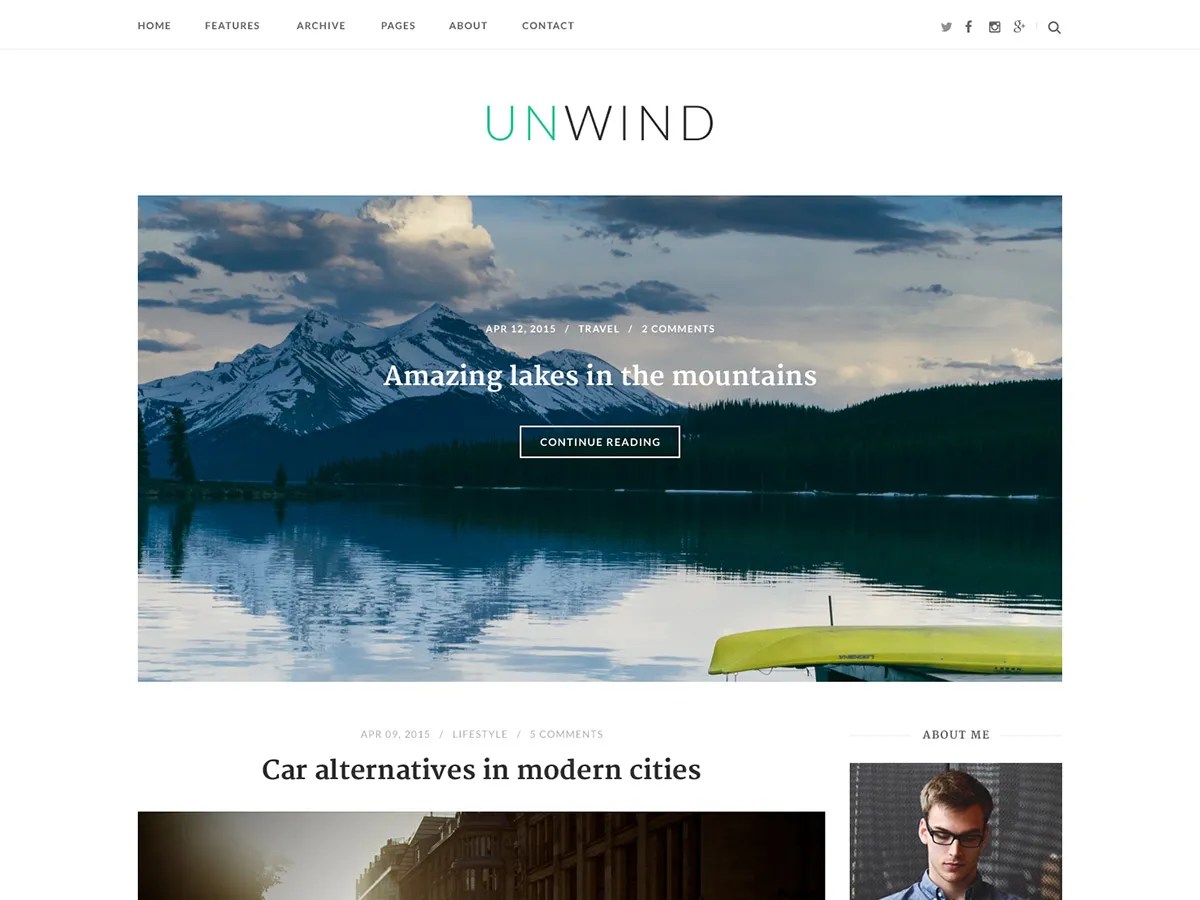 Unwind theme preview