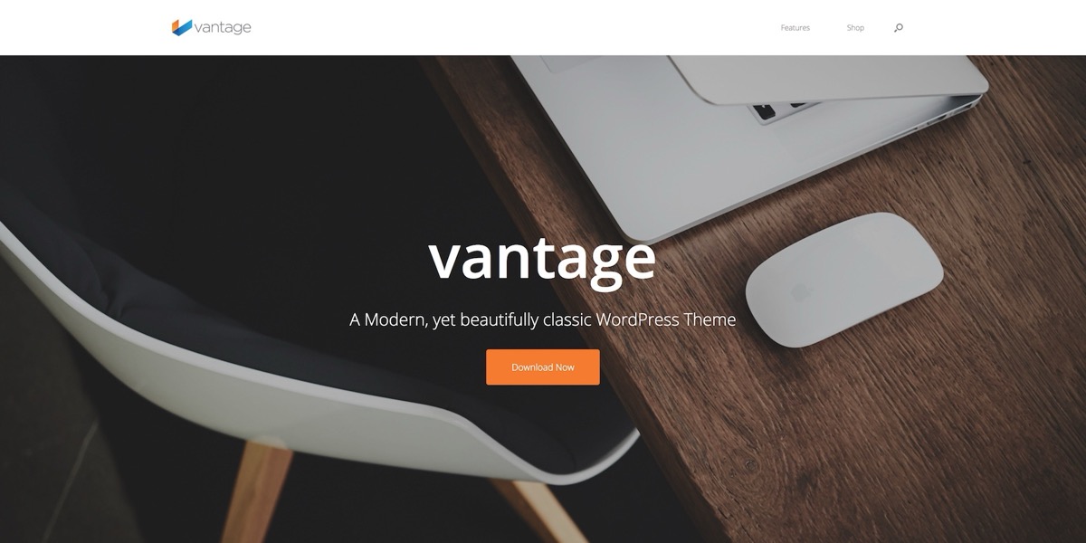 Vantage theme in full-width layout with content spanning the entire page