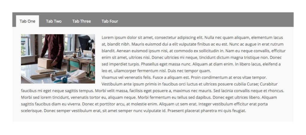 Tabs Widget Default Design